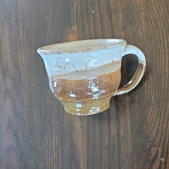 Rustic Brown and Cream Ceramic Mug - Picture 2 of 4